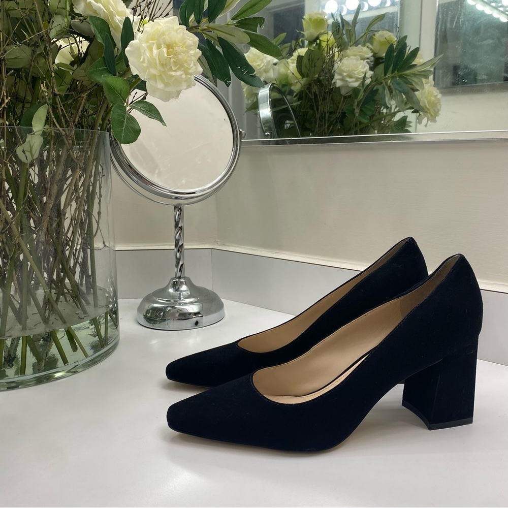 Marc Fisher Black Suede Keri Heels